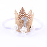 Princess Girl Head Accessories 2016 Baby Newborn Hairband Baby Hair Band Elastic Flower Crown Headwear #LSW