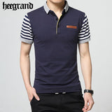 HEE GRAND 2017  Summer Men Short Sleeve Polo Shirt Men's Casual Comfortable Polos Men Camisa MTP421