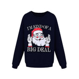 Women Christmas Print Long Sleeve Pullover Sweatshirt Blouse Shirt Clothes
