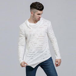 2017 Autumn Winter Men Muscle Long Sleeve Shirt Soild Cotton T Shirt Casual Tops Shirts Social Plus Size Blusas Tee Male Tops