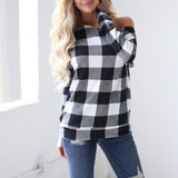 Women Cold Shoulder Long Sleeve Sweatshirt Pullover Tops Blouse Shirt